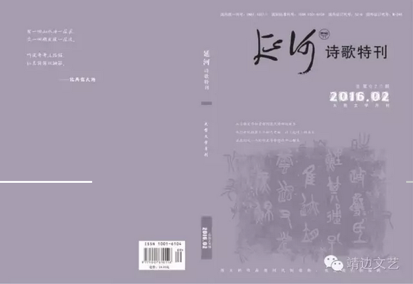 《延河诗歌特刊》2016年第2期封面